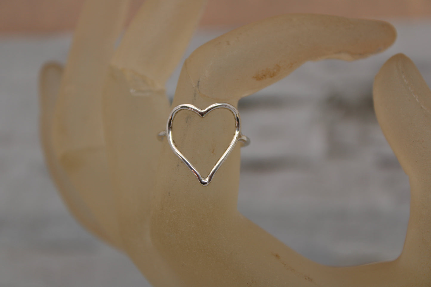 Large Open Heart Ring