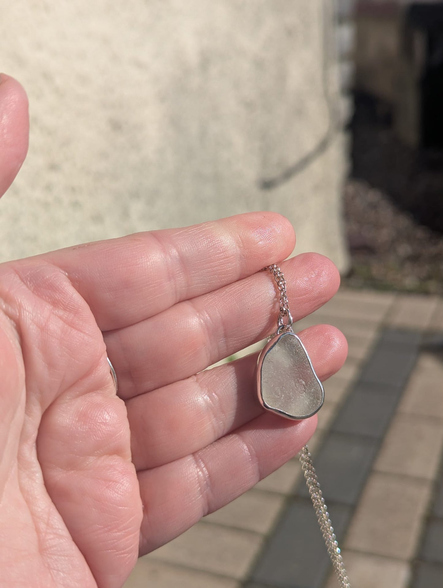 Sea Glass Necklace with Heart