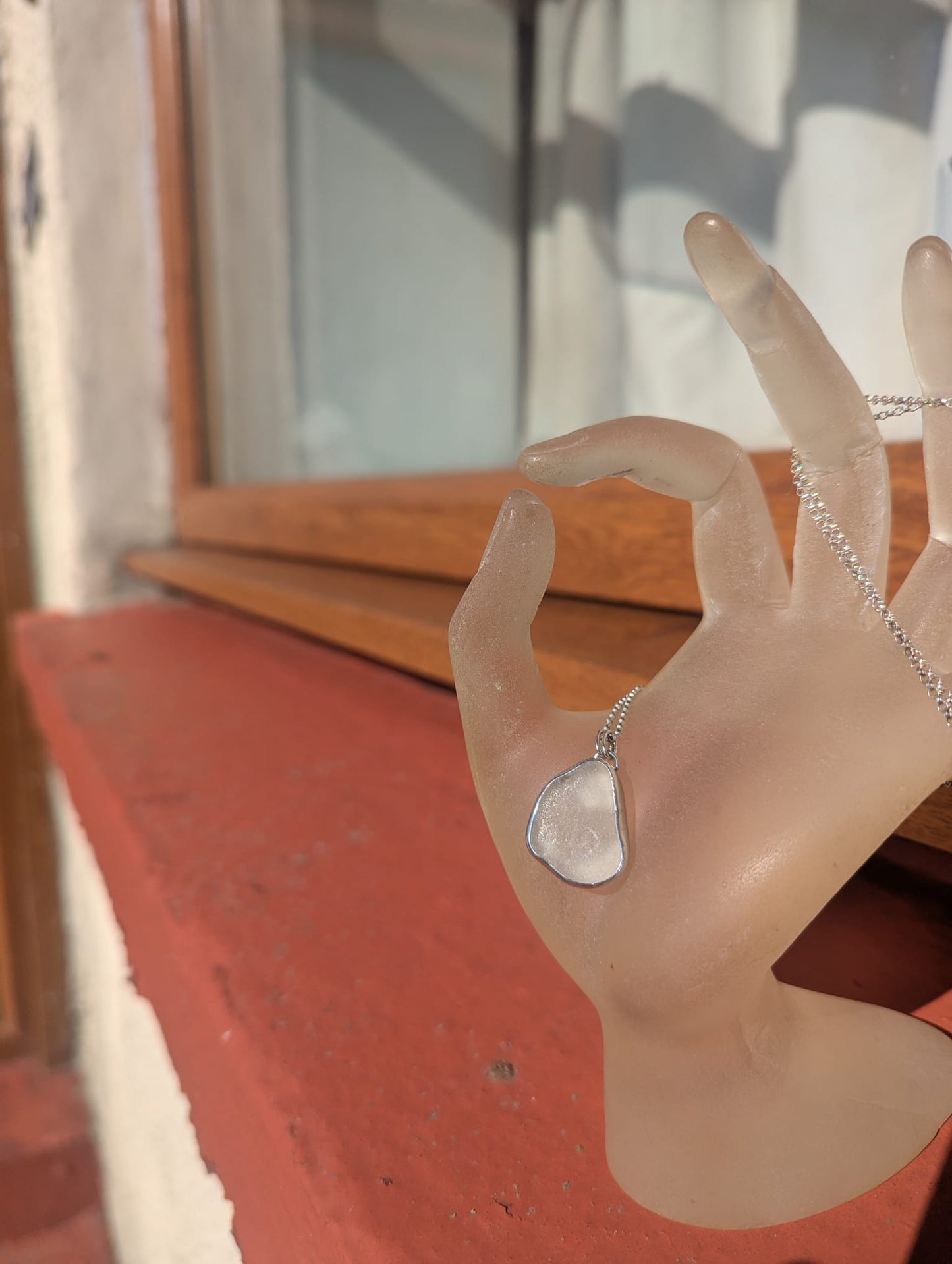 Sea Glass Necklace with Heart
