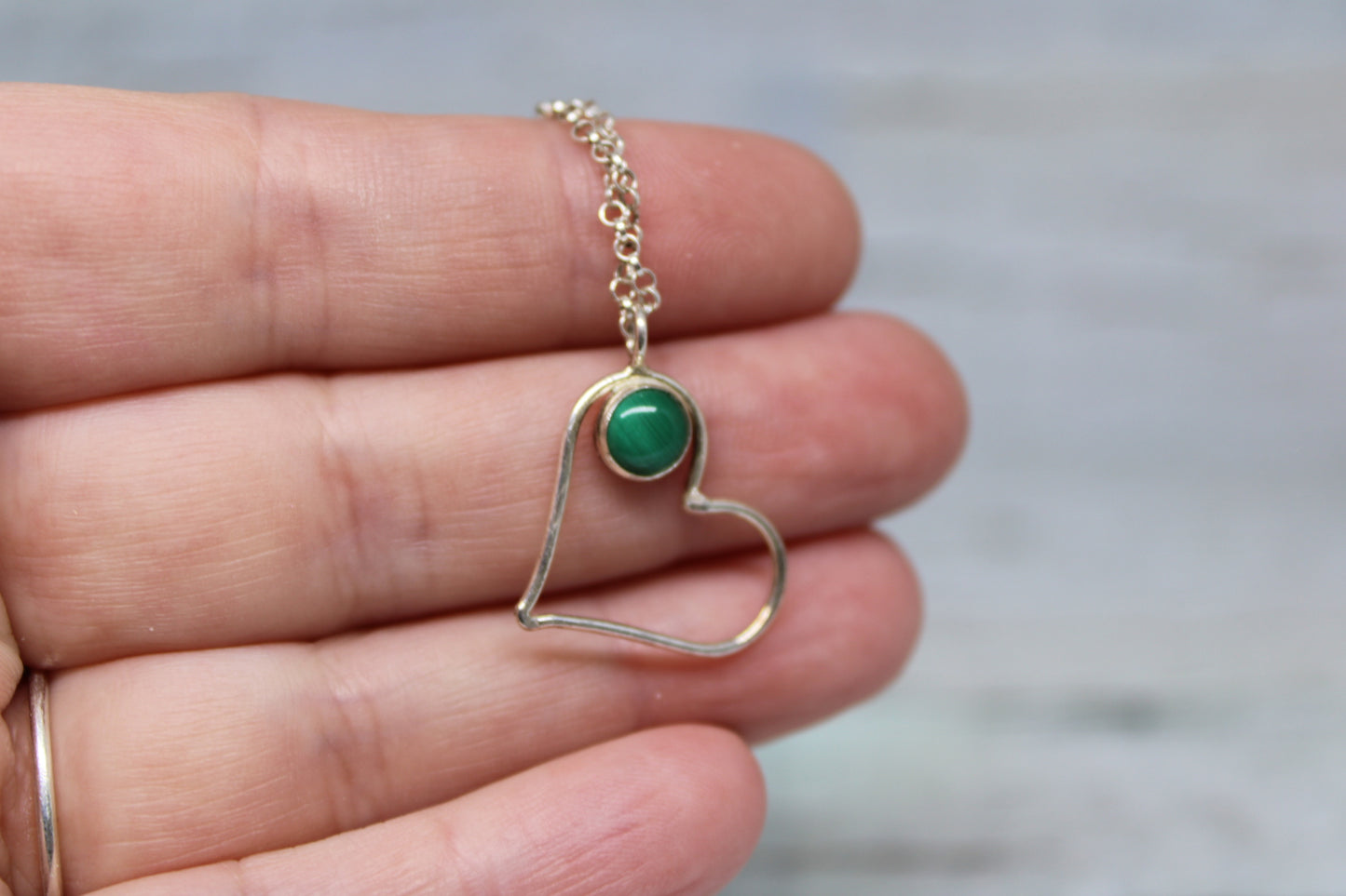 Malachite Heart Necklace