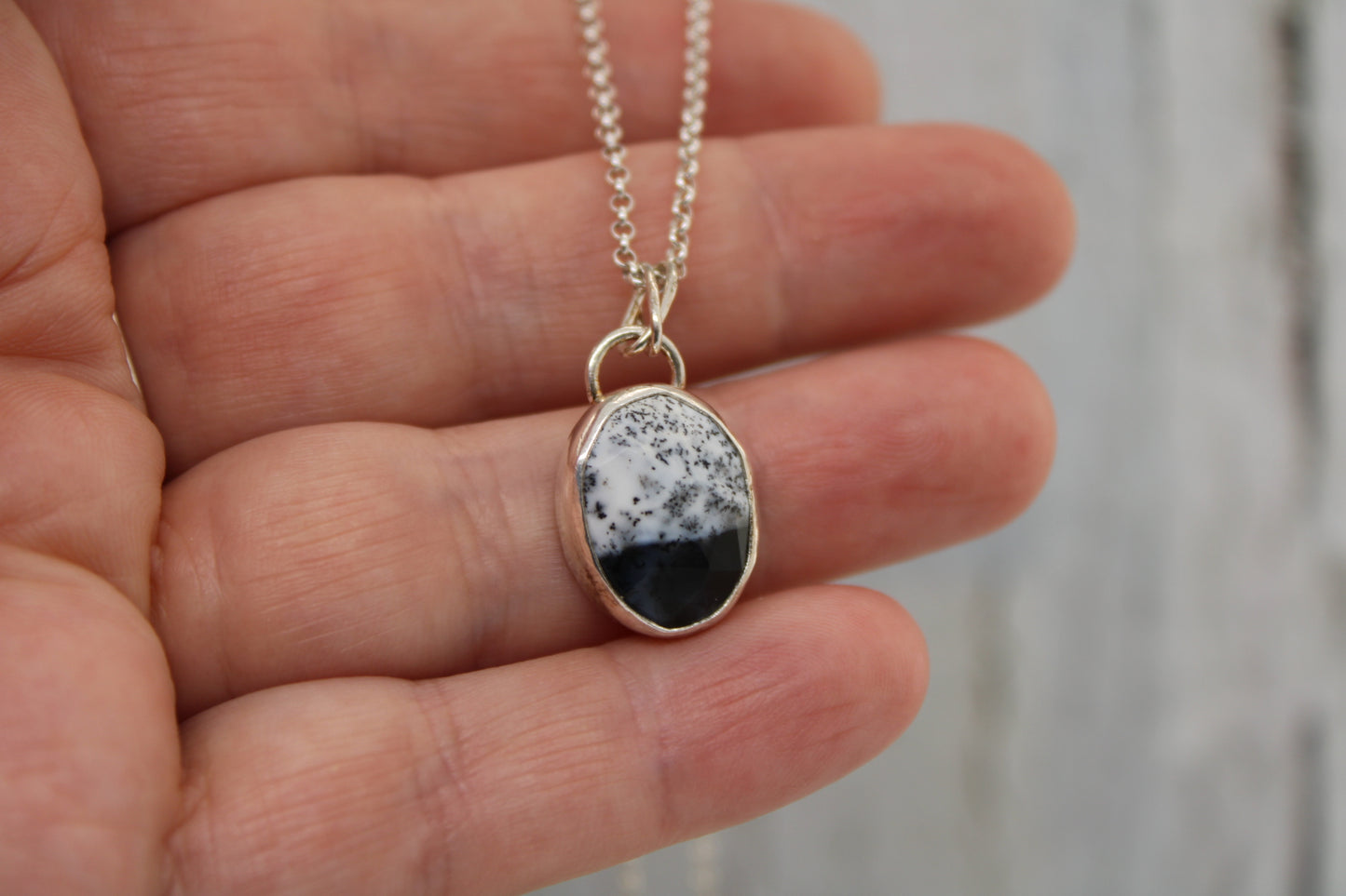 Merlinite Dendritic Agate Necklace