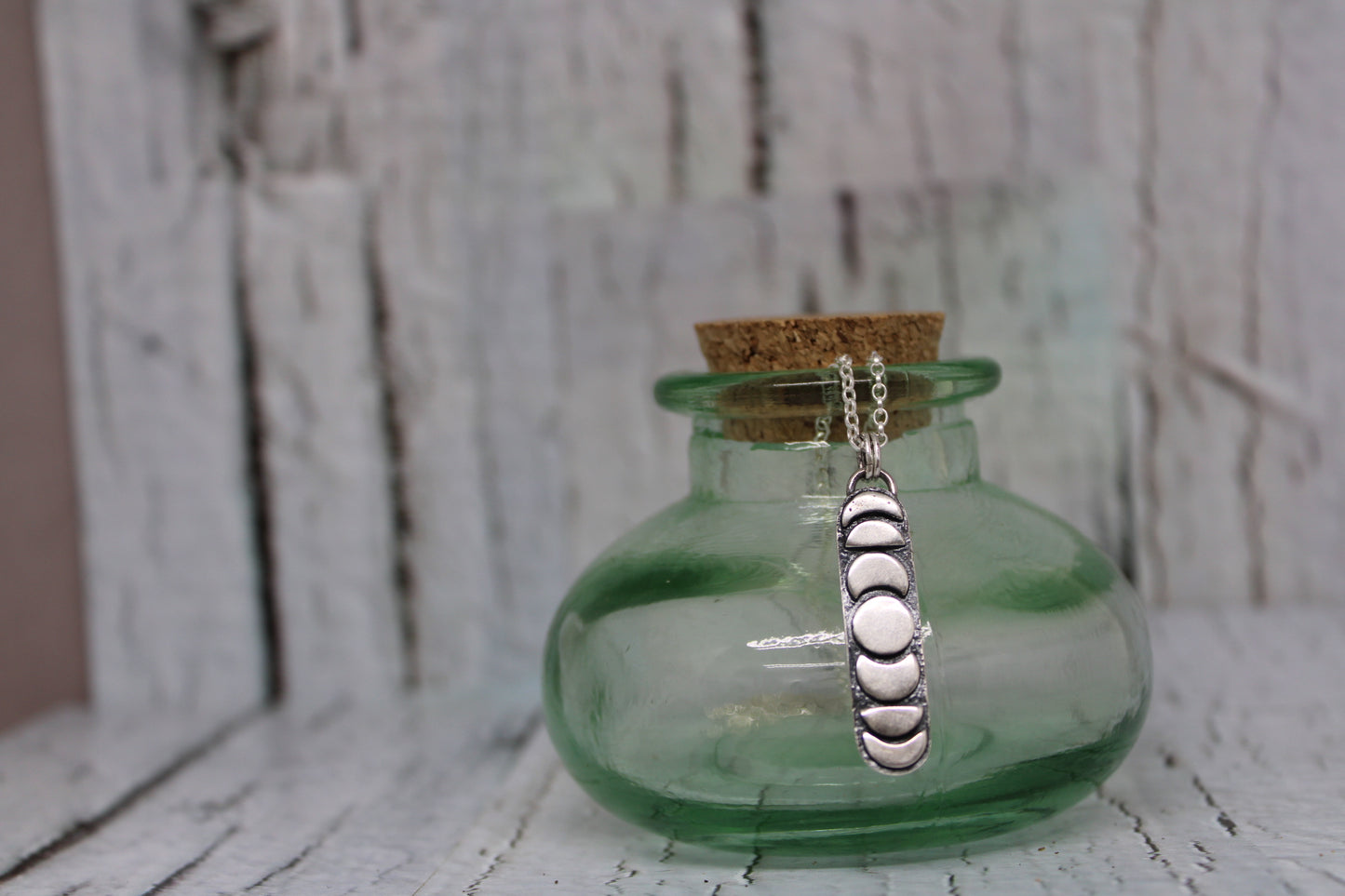 Vertical Moon Phases Necklace