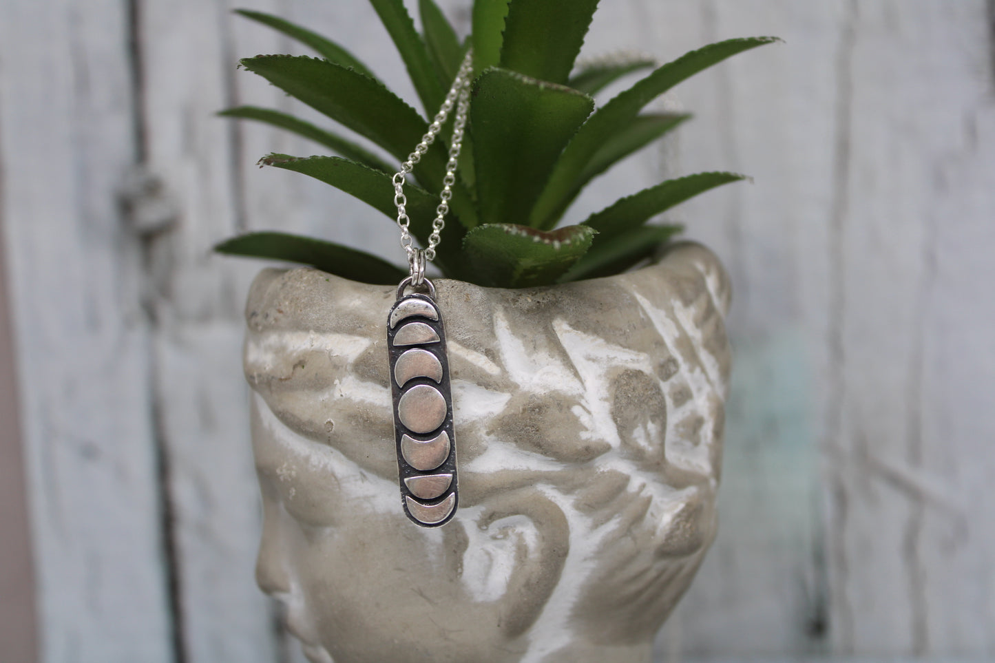 Vertical Moon Phases Necklace