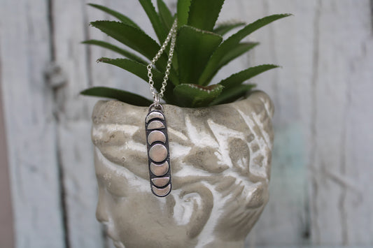 Vertical Moon Phases Necklace