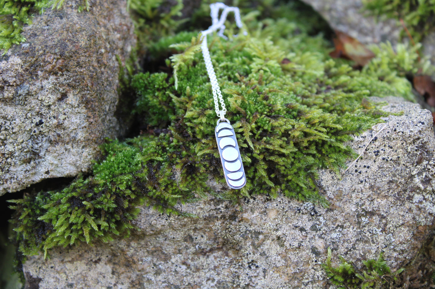 Vertical Moon Phases Necklace