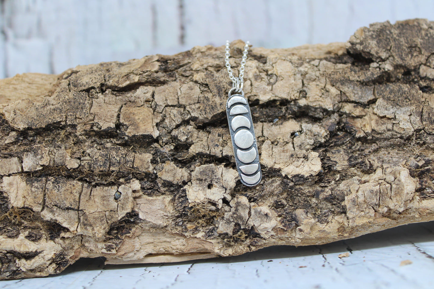 Vertical Moon Phases Necklace