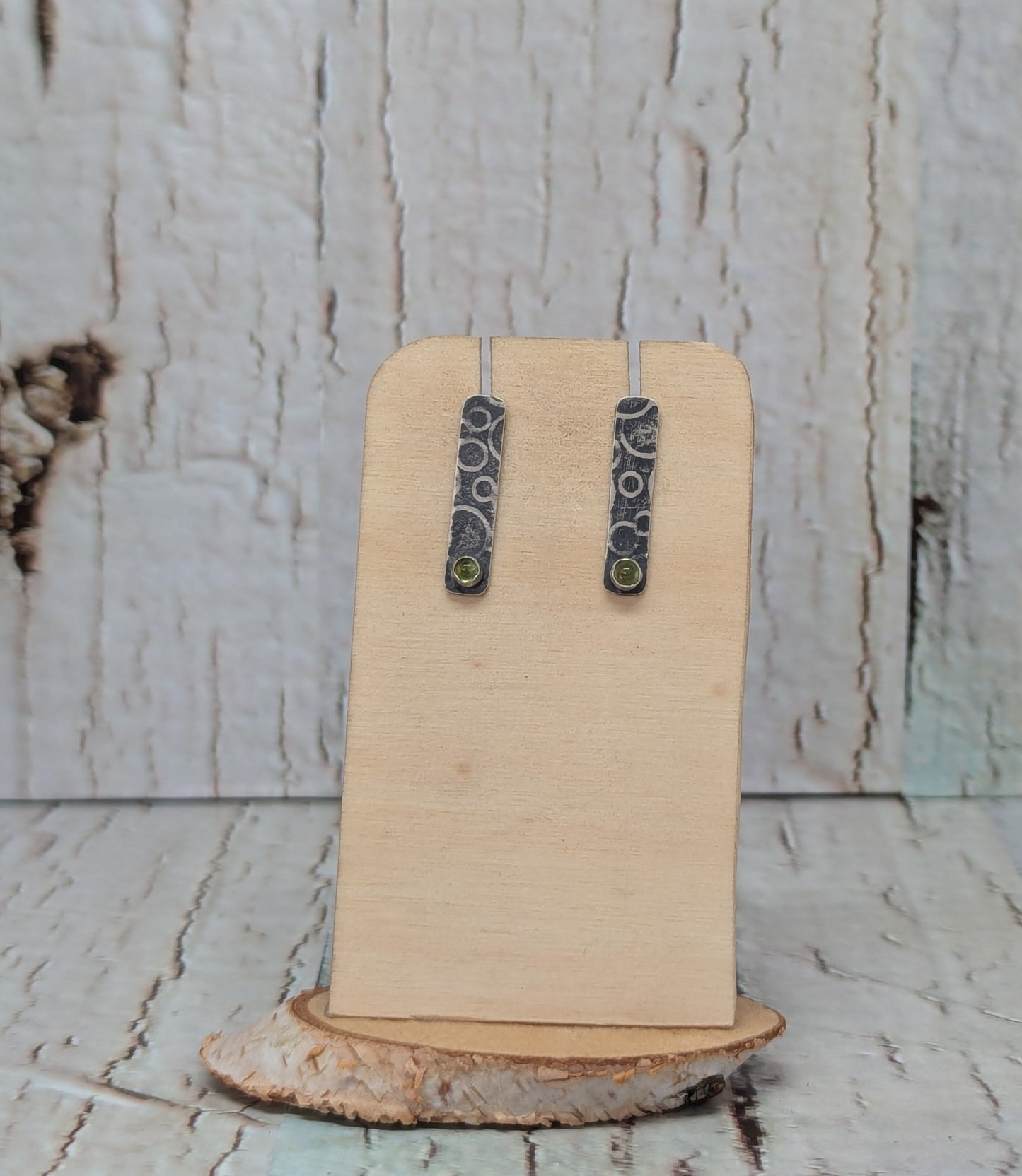 Peridot Bar Studs