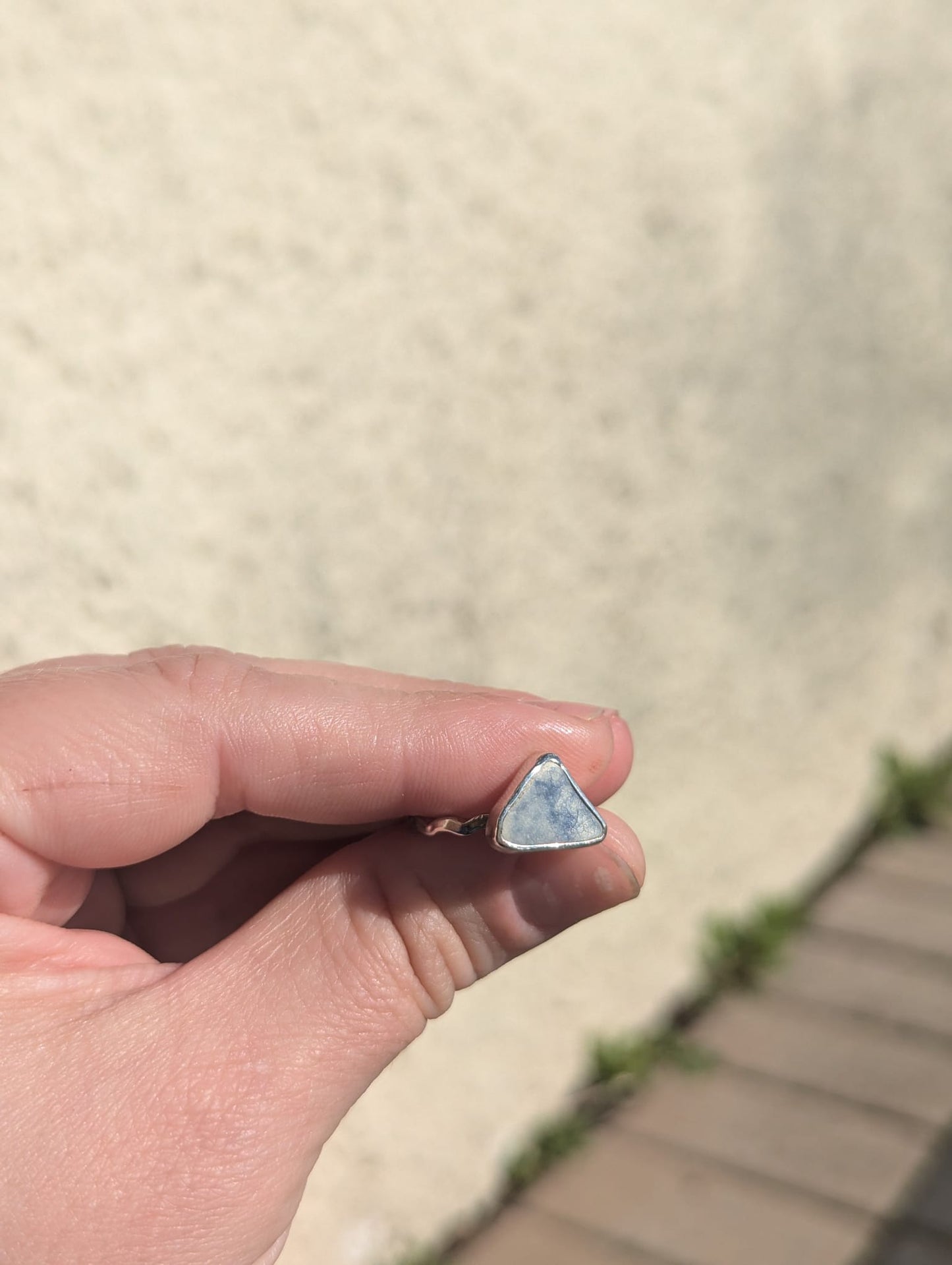 Blue and White Pottery Ring