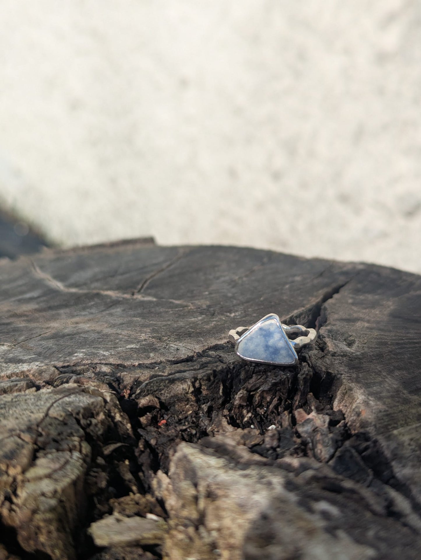 Blue and White Pottery Ring