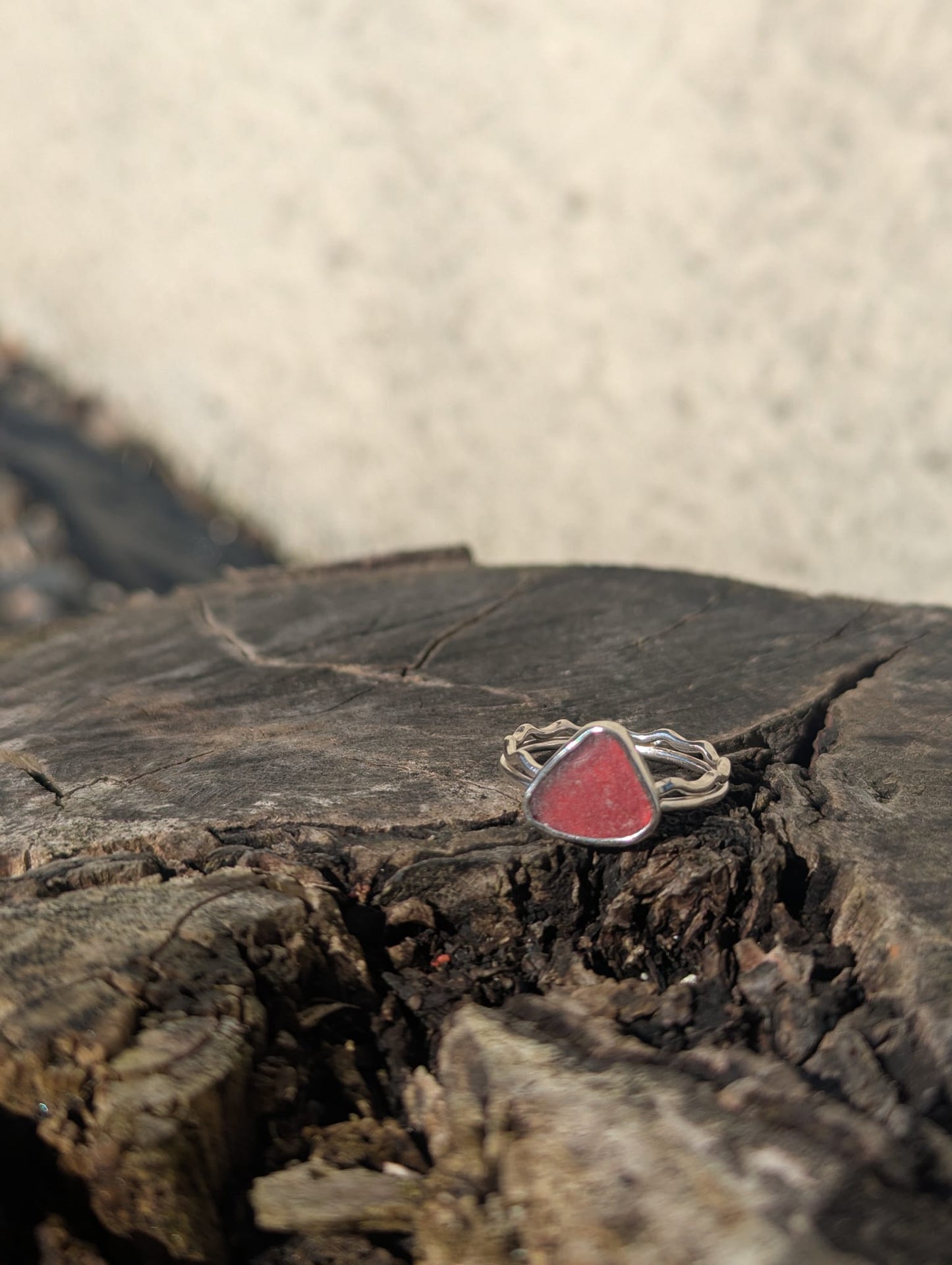 Red Sea Glass Ring