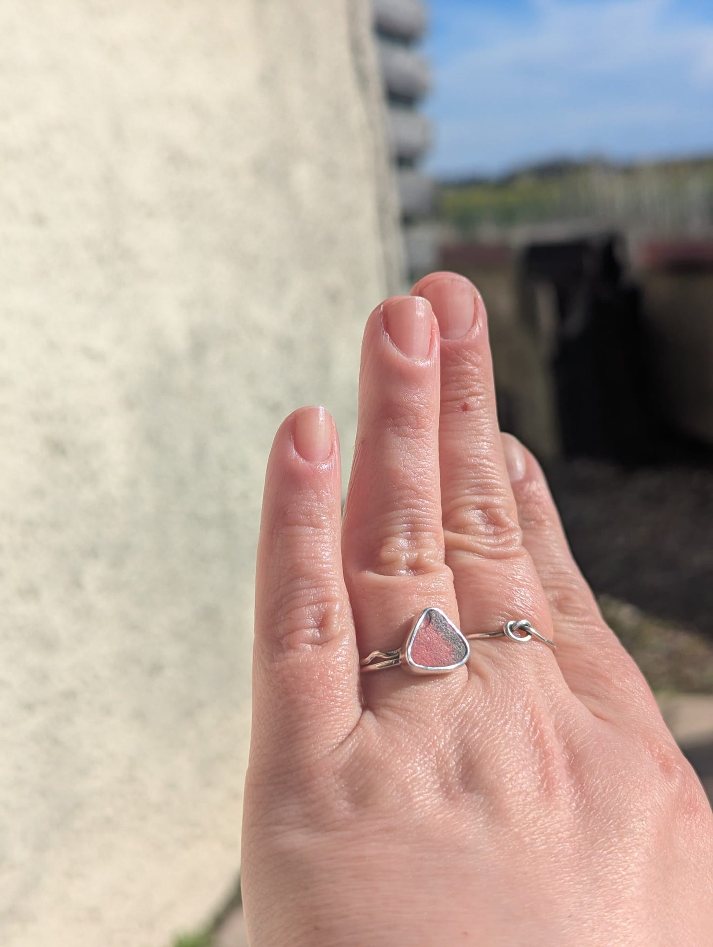 Red Sea Glass Ring