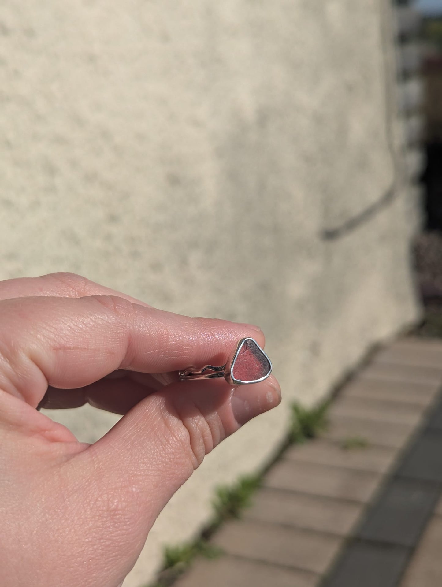 Red Sea Glass Ring