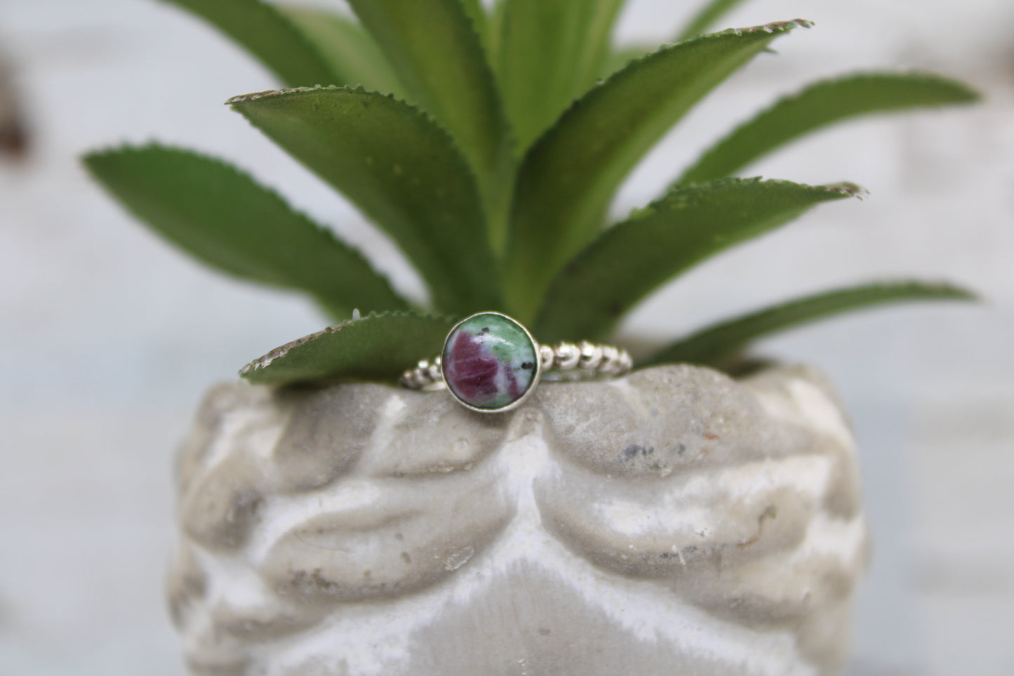 Ruby Zoisite Ring