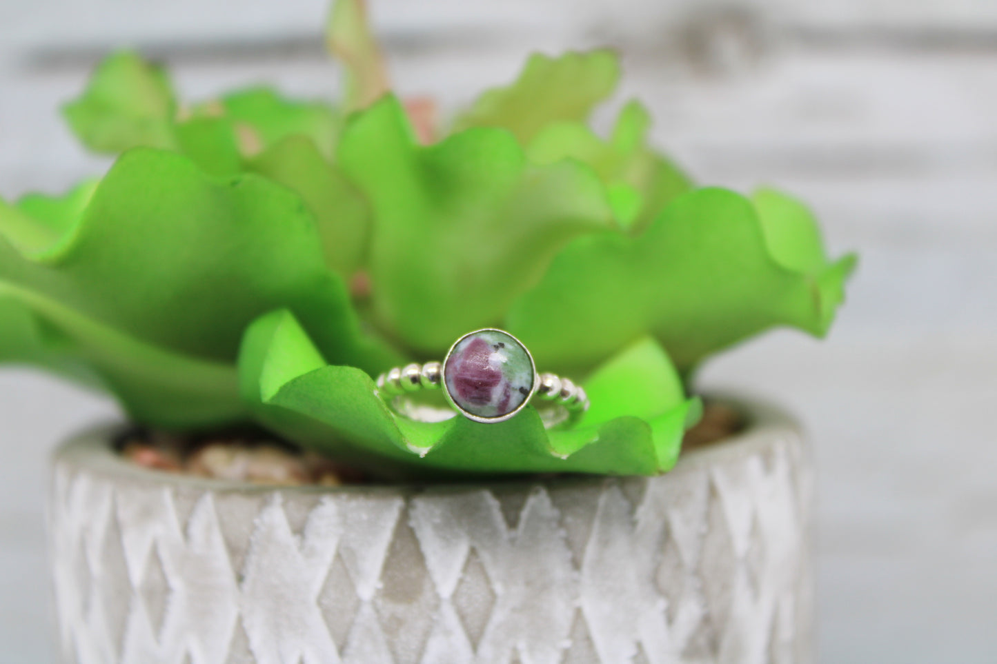 Ruby Zoisite Ring