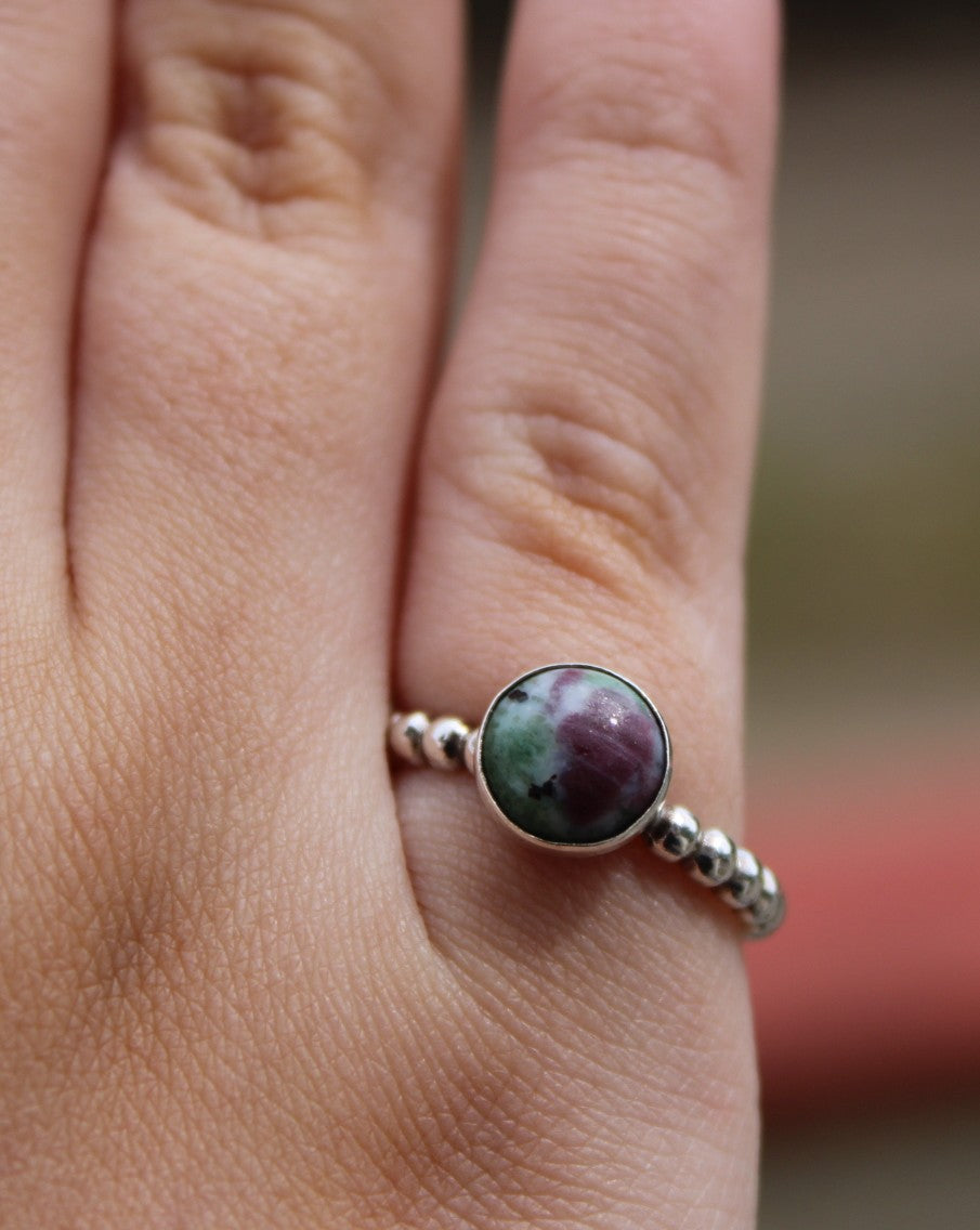Ruby Zoisite Ring